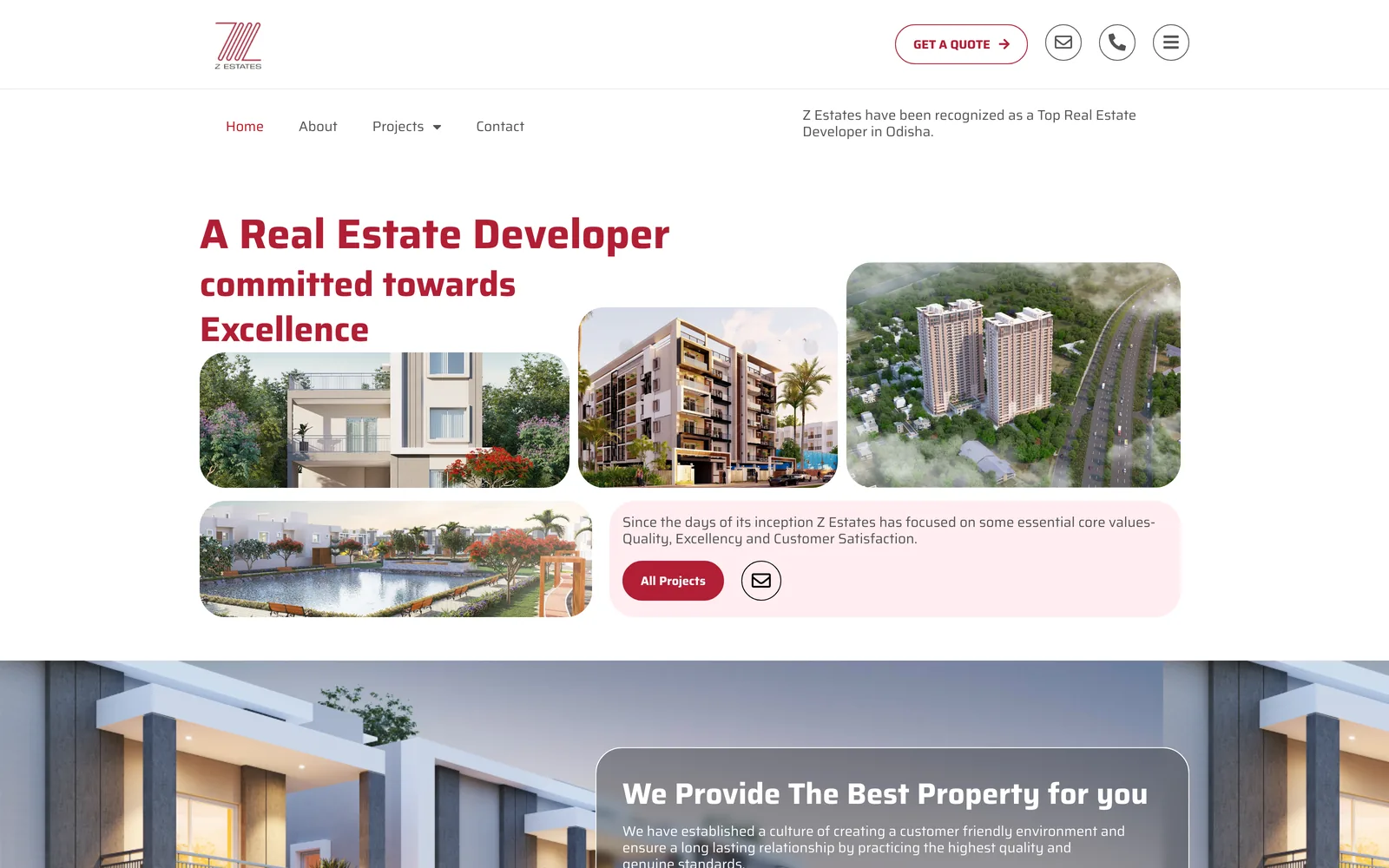 Z Estates website
